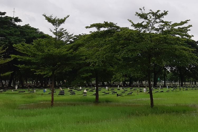 Tempat Pemakaman Umum (TPU) Tegal Alur, Kalideres, Jakarta Barat, Kamis (20/2/2020)