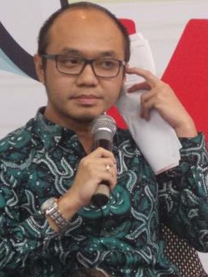 Direktur Eksekutif Charta Politika Indonesia Yunarto Wijaya saat ditemui di Setiabudi Building II, Jakarta Selatan, Selasa (24/5/2016).
