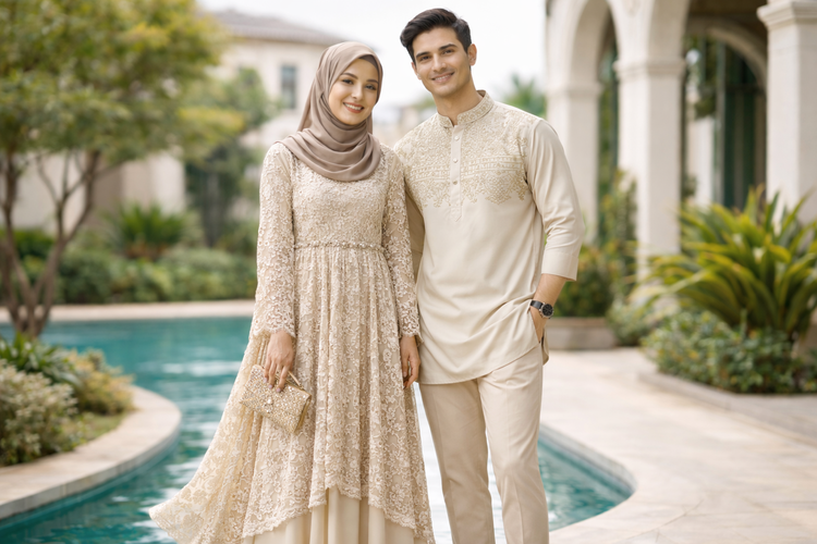 Baju lebaran couple elegan