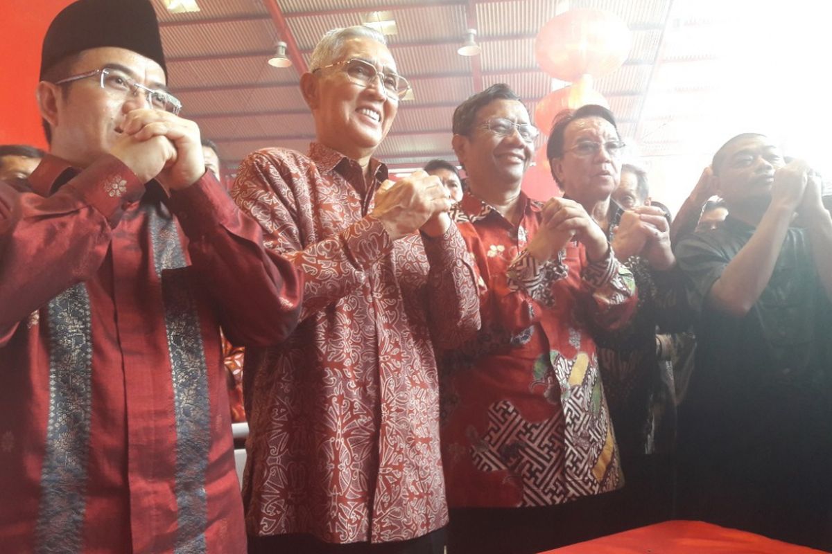 Sejumlah tokoh nasional menyambangi Vihara Dharma Bakti, Glodok, Jakarta Barat, pada Jumat (16/2/2018).
