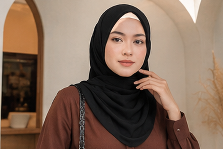 Inspirasi warna jilbab untuk baju coklat, mulai dari hitam, beige, dusty pink, hingga navy agar tampilan makin stylish dan elegan.
