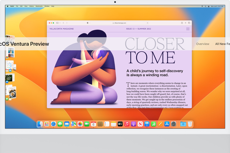Deskripsi fitur Stage Manager di MacOS Ventura