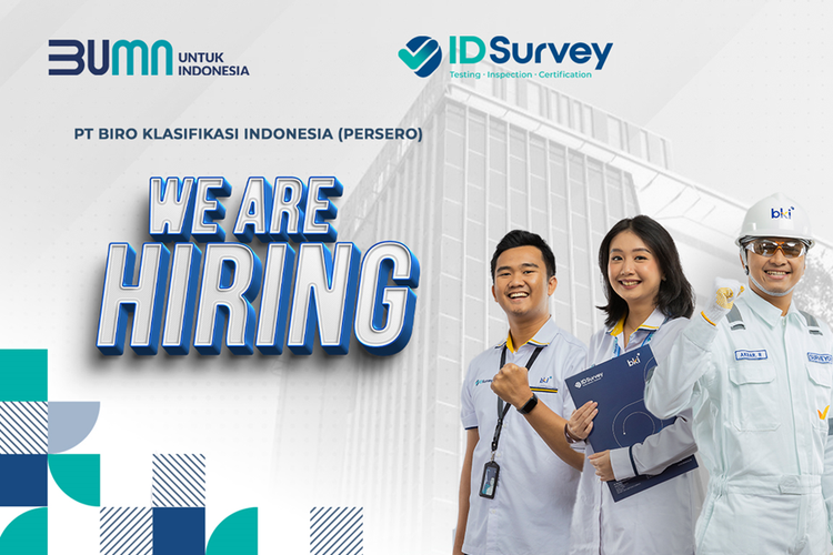 PT Biro Klasifikasi Indonesia atau BKI membuka lowongan kerja untuk posisi Management Trainee (MT) dan Technical Traine (TT).