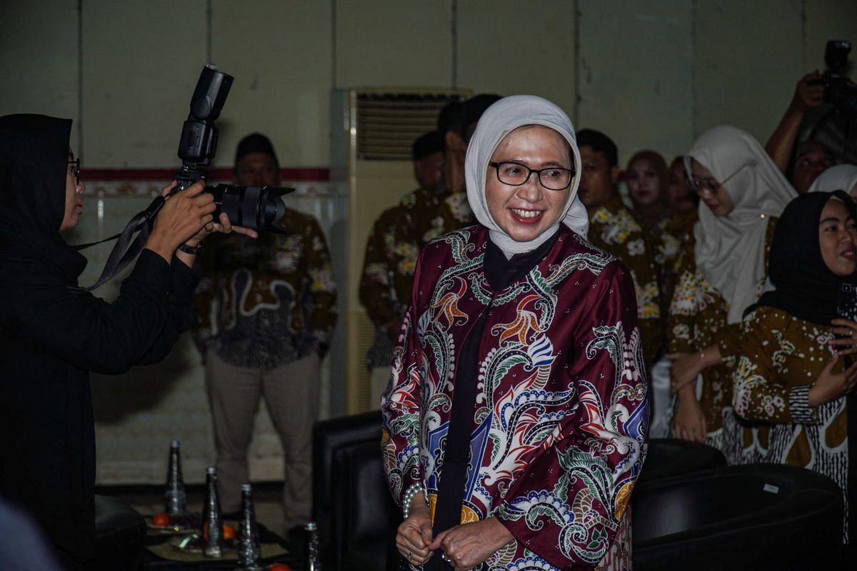 Bupati Lumajang terpilih, Indah Amperawati di Gedung Soedjono Lumajang, Kamis (23/1/2025).