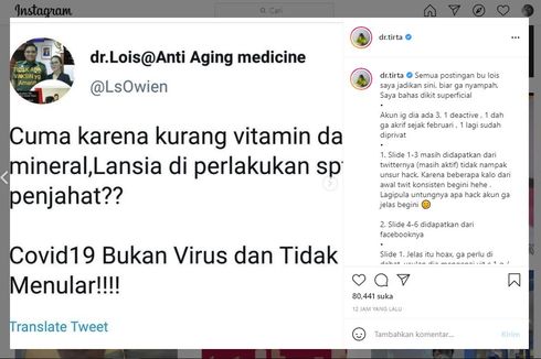 Lois Owien, Dokter yang Kini Berhadapan dengan Penegak Hukum Setelah Tak Percaya Covid-19