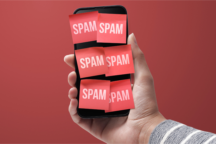 ilustrasi warga AS terima panggilan dan pesan spam beruntun.