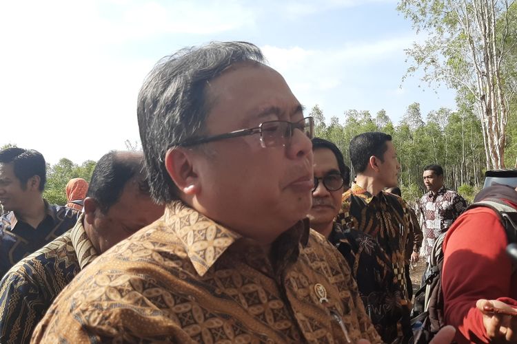 Menteri Riset dan Teknologi dan Kepala Balai Riset dan Inovasi Nasional, Bambang Permadi Soemantri Brodjonegoro di Gunungkidul Rabu (18/12/2019)