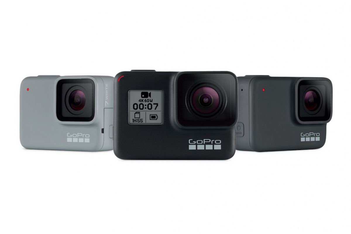 GoPro Hero 7 Black, Silver, White.