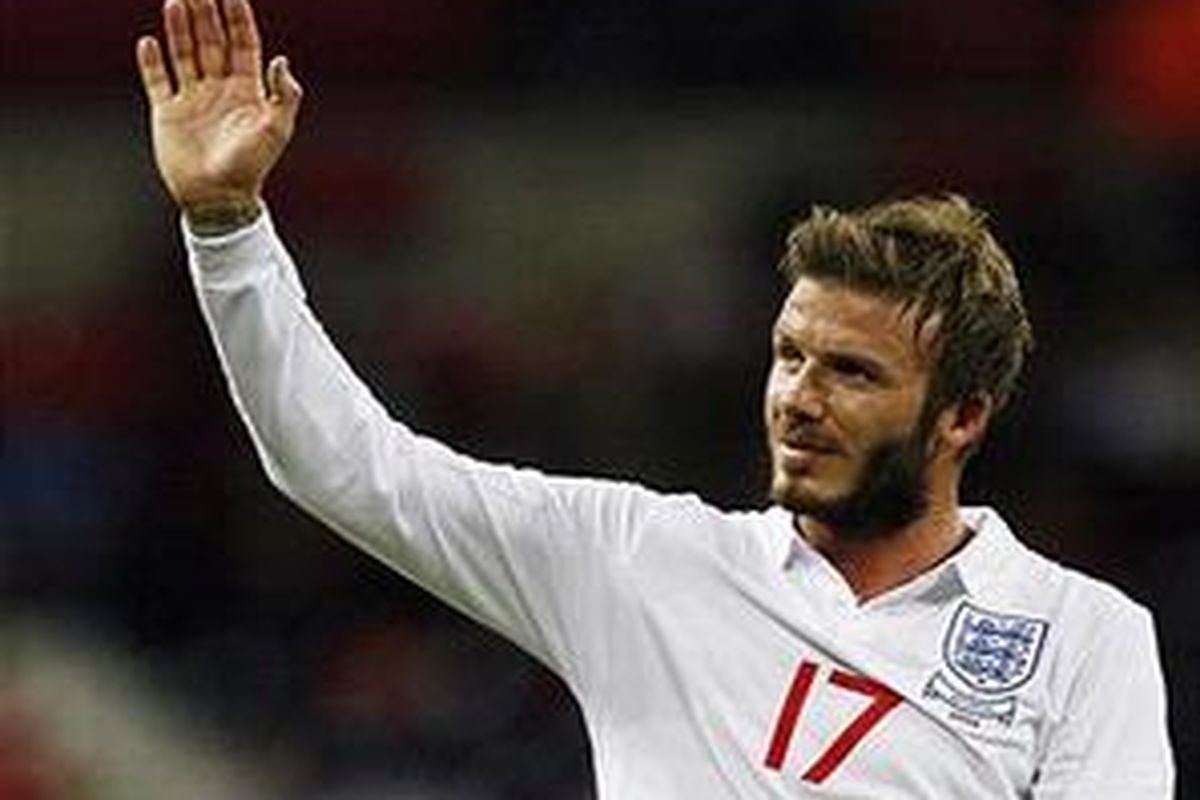 Gelandang Inggris, David Beckham.