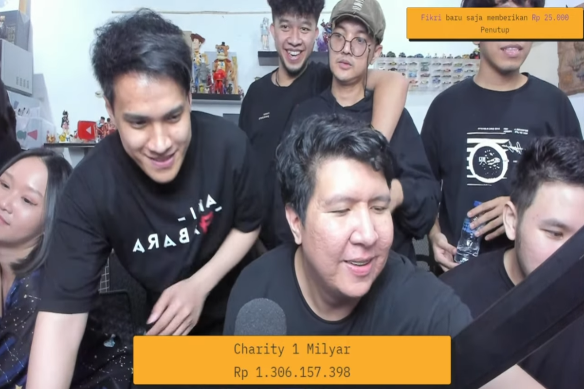 YouTuber gaming Windah Basudara berhasil mengumpulkan Rp 1 miliar dalam livestream