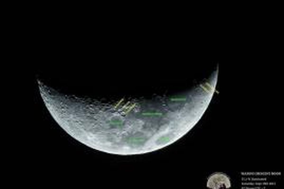 Bulan beserta kawahnya yang dipotret oleh Muhammad Soleh pada Sabtu (19/9/2015).