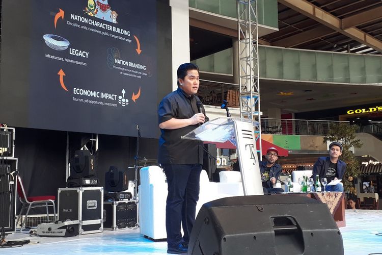 Erick Tohir di acara Festival Millenial Jokowi di Surabaya, Minggu (9/12/2018)