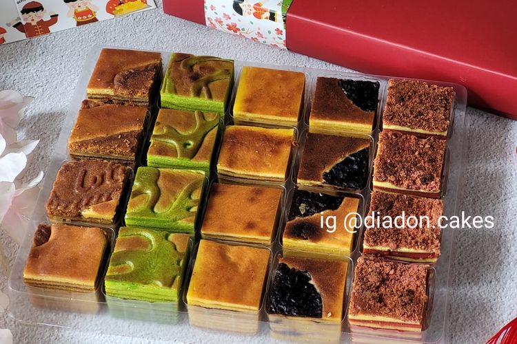 Lapis legit mini Diadon Cakes yang mengalami peningkatan jual pada Imlek 2022. 