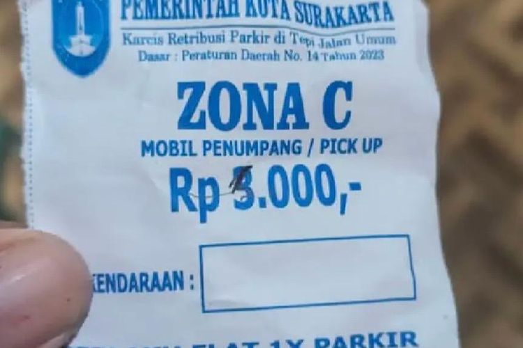 Viral Tarif Parkir Motor Rp 5.000 di Lokananta Solo Pakai Karcis Mobil yang Dicoret, Respati: Kita Sanksi