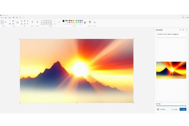 Fitur CoCreator membuat pengguna bisa  gambar dengan prompt sederhana gambar tanpa internet