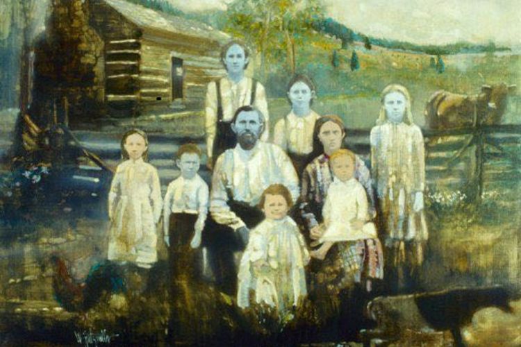 Potret keluarga Fugate yang berwarna biru dan tinggal di Kentucky, Amerika Serikat pada abad ke-19. Foto ini beredar di media sosial dan banyak yang mempertanyakan keasliannya.