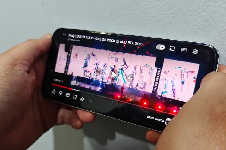 Vivo Y31d Pro dipakai menonton video di YouTube 
