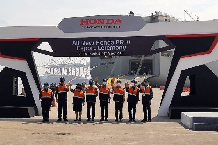 Seremoni ekspor perdana All New Honda BR-V buatan Indonesia, Rabu (16/3/2022).