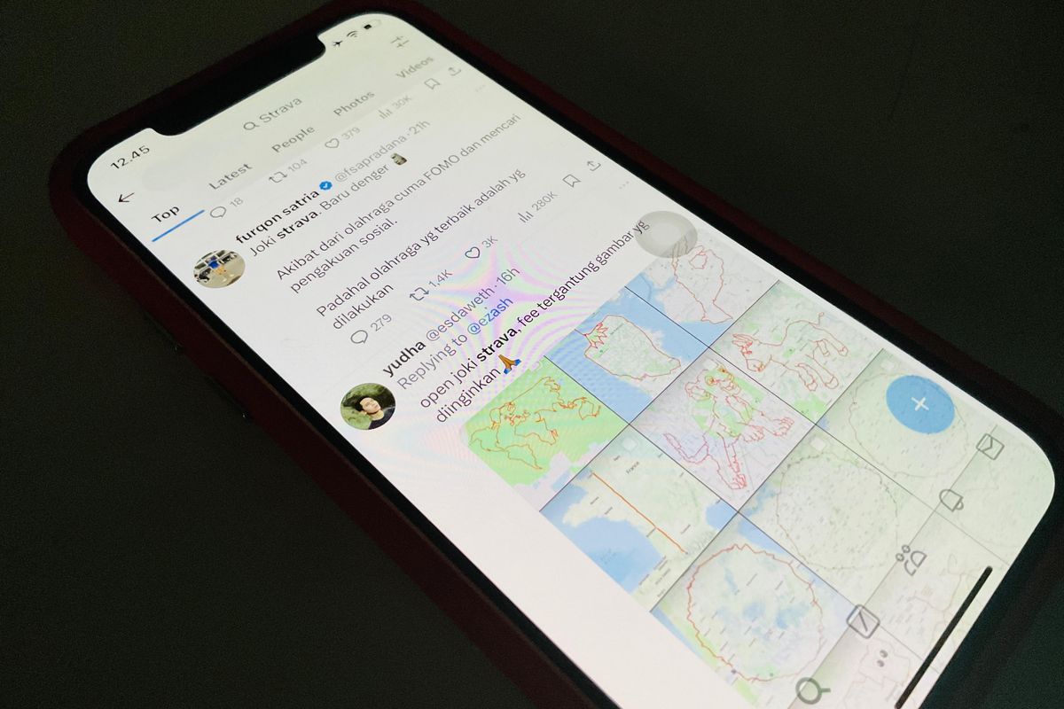 Pembicaraan soal Joki strava yang ramai di media sosial X.