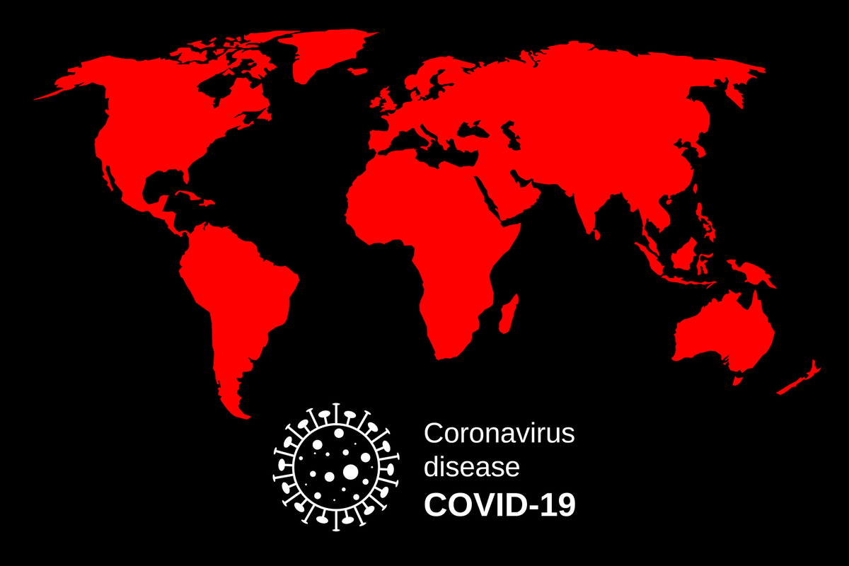 Ilustrasi virus corona  dunia