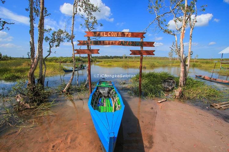 Sungai Jeriji atau Little Amazon, salah satu tempat wisata di Bangka Selatan.