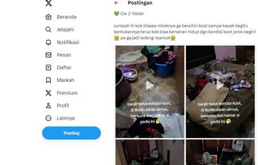 Tangkapan layar soal kamar yang berantakan dikaitkan dengan gangguan mental.