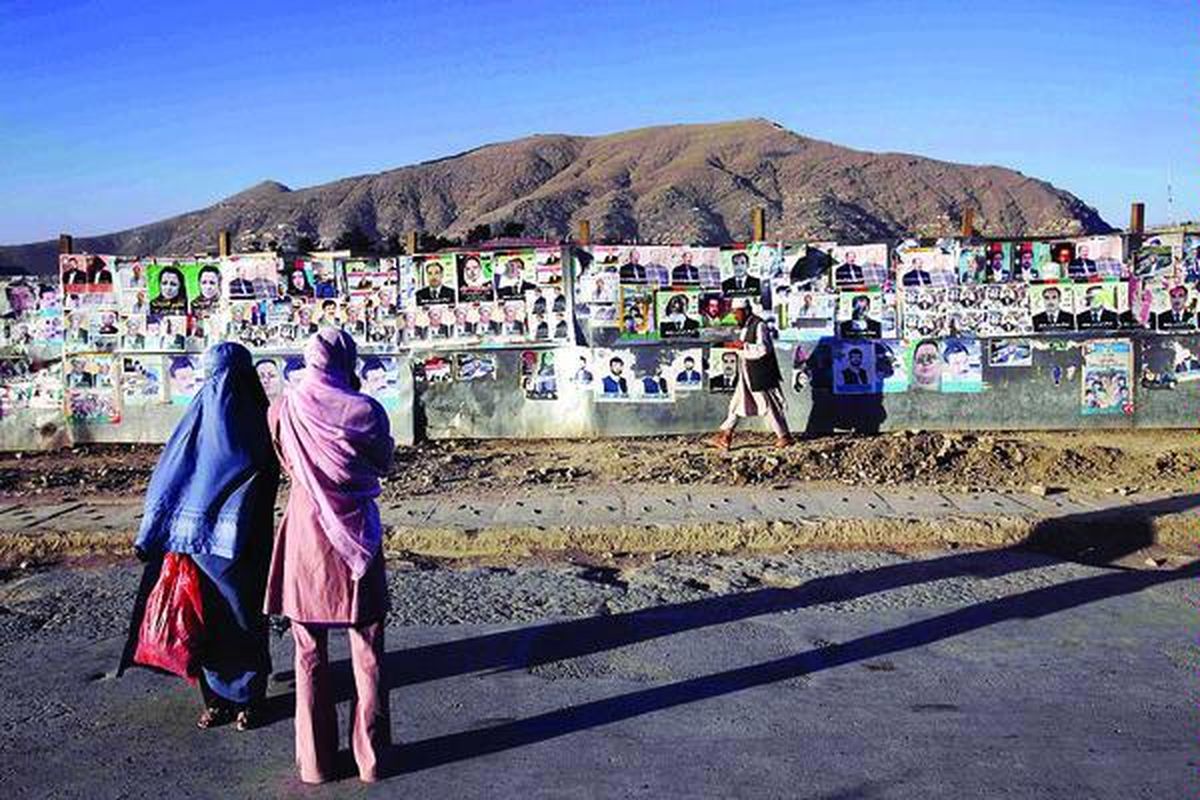 Pemandangan kota Kabul, Afganistan, pada Agustus 2009. 