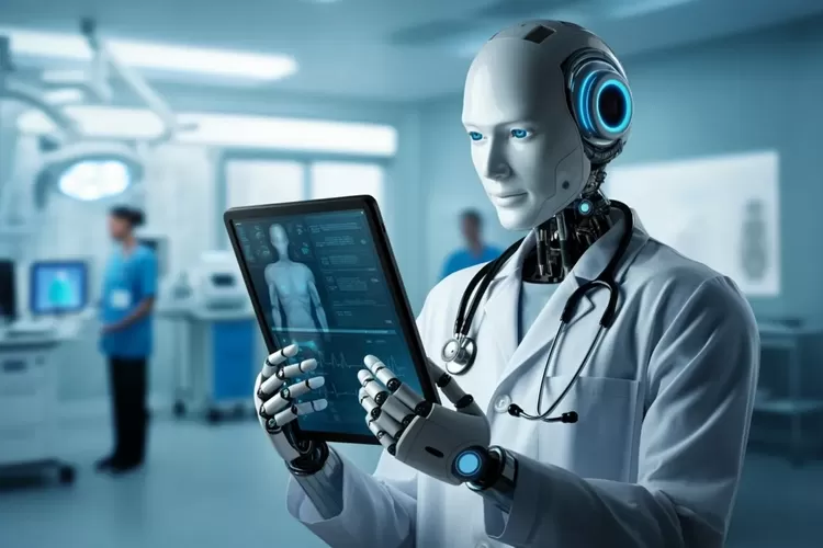 Ilustrasi dokter AI. Teknologi AI terbaru bernama REDMOD mampu mengendus gejala tak kasat mata kanker pankreas pada hasil CT scan rutin jauh lebih akurat dan lebih awal dibandingkan mata dokter spesialis.