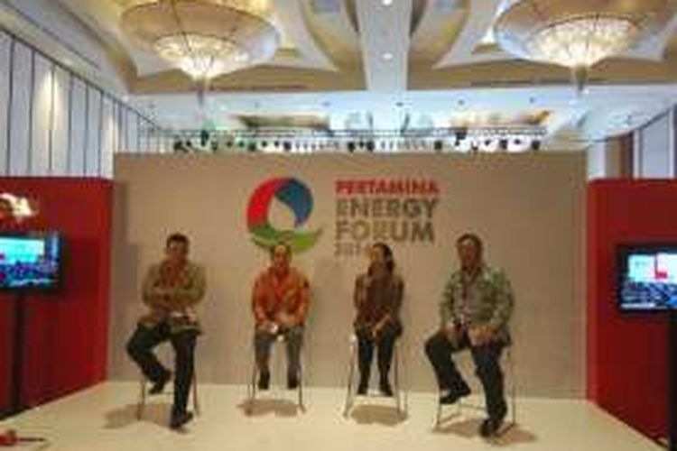 Press Conference Pertamina Energy Forum di Jakarta, Selasa (13/12/2016).