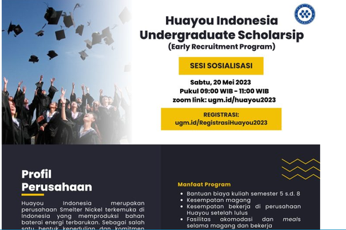 Beasiswa Huayou Indonesia bagi S1, Ada Biaya Kuliah dan Jenjang Karier