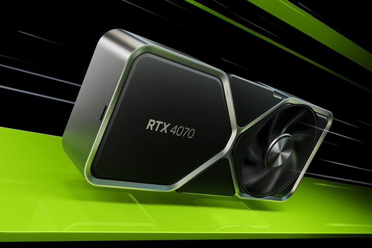 Ilustrasi kartu grafis berbasis GPU Nvidia GeForce RTX 4070