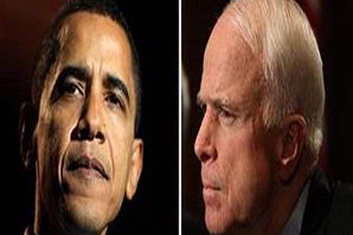 Barack Obama (kiri) dan John McCain 