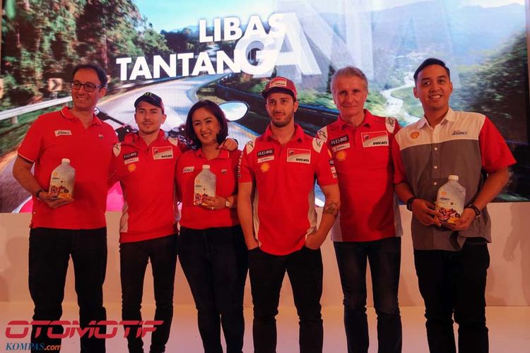 Jorge Lorenzo dan Andrea Dovizioso datang ke Jakarta atas undangan Shell Indonesia.