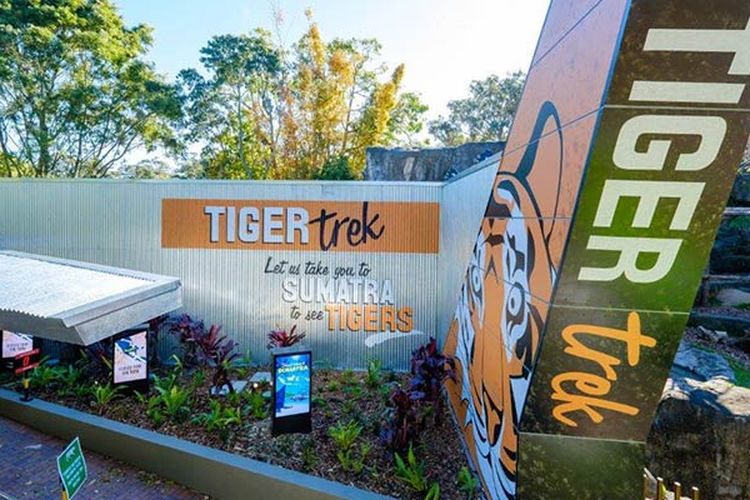 Tiger Trek di Taronga Zoo, Sydney, Australia.
