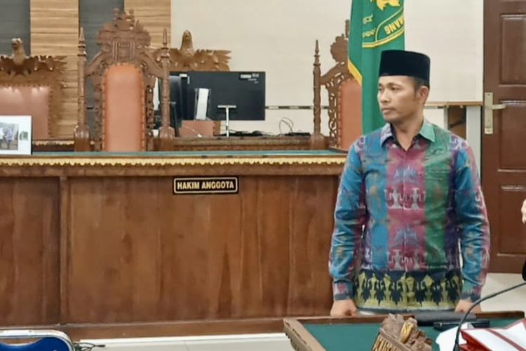 Wawan Kurniawan, ketua RT yang membubarkan ibadah gereja GKKD usai vonis PN Tanjung Karang, Selasa (15/8/2023).