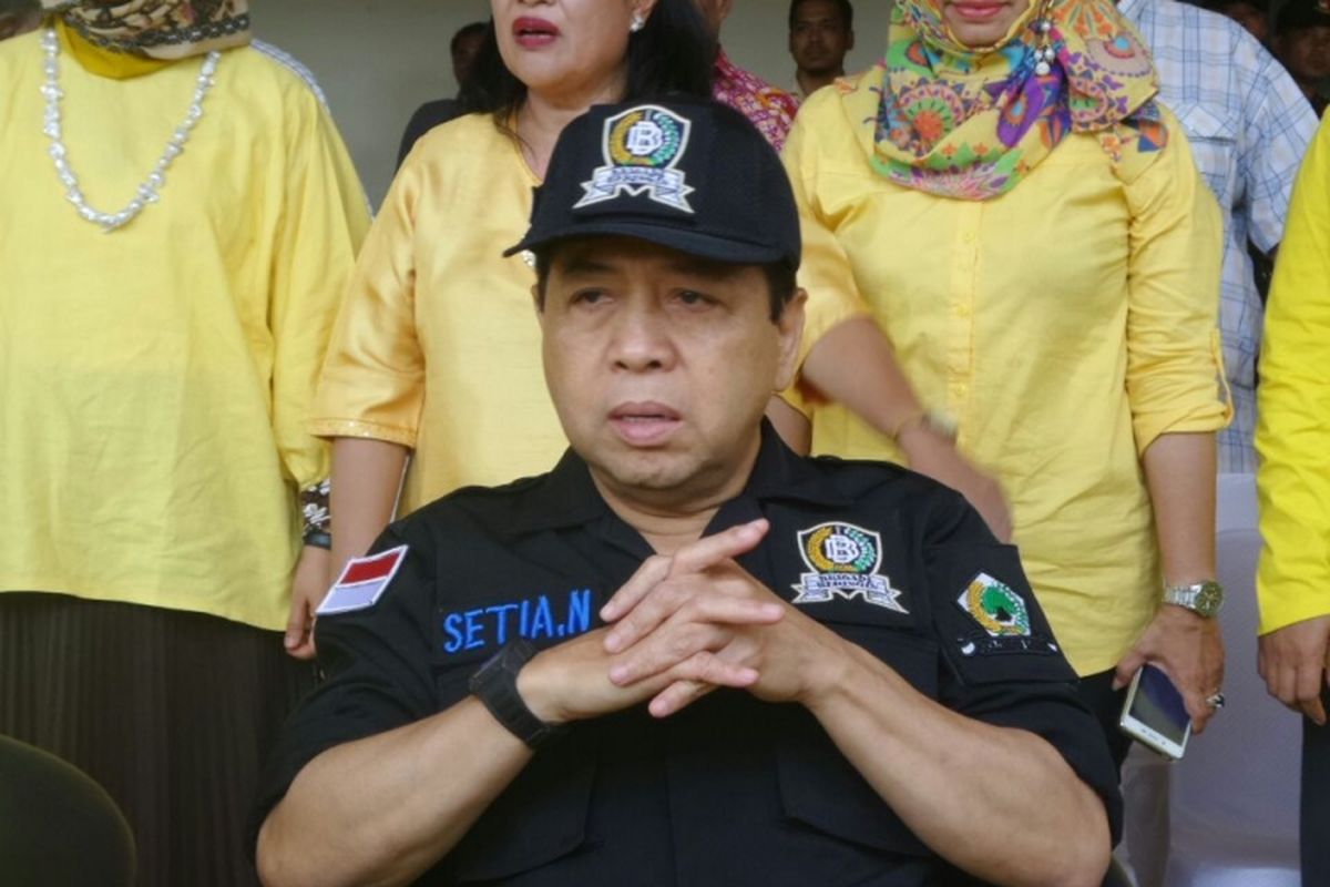 Ketua Umum Partai Golkar Setya Novanto di Kantor DPP Partai Golkar, Slipi, Jakarta Barat, Jumat (10/3/2017).