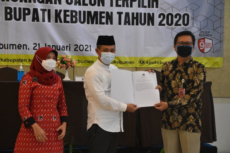 Rapat pleno penetapan bupati dan wakil bupati Kebumen, Jawa Tengah, terpilih, Kamis (21/1/2021).