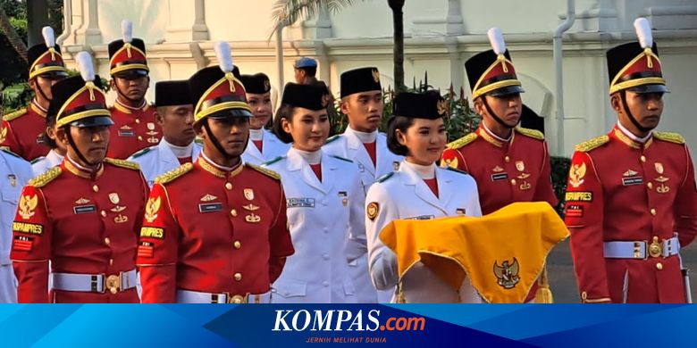 Tim Indonesia Jaya Bertugas di Upacara Penurunan Bendera di Istana Merdeka