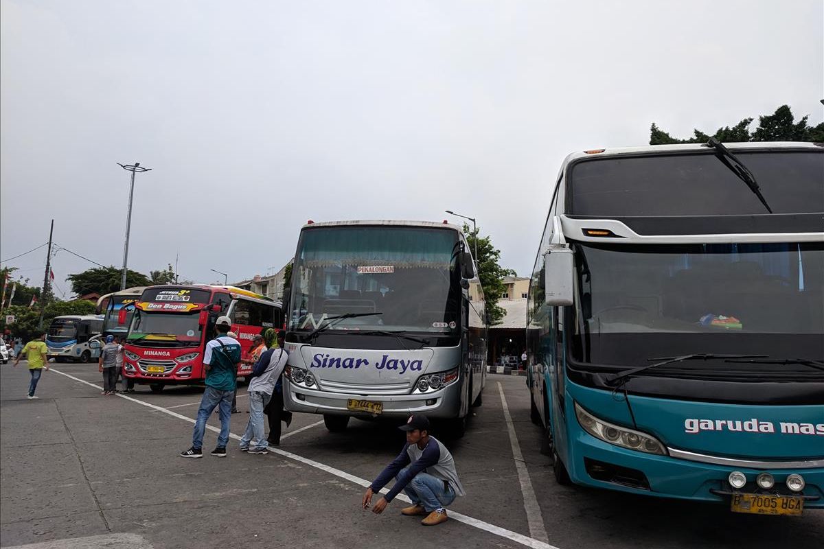 suasana terminal Kalideres, Jakarta Barat, Rabu (15/5/2019)