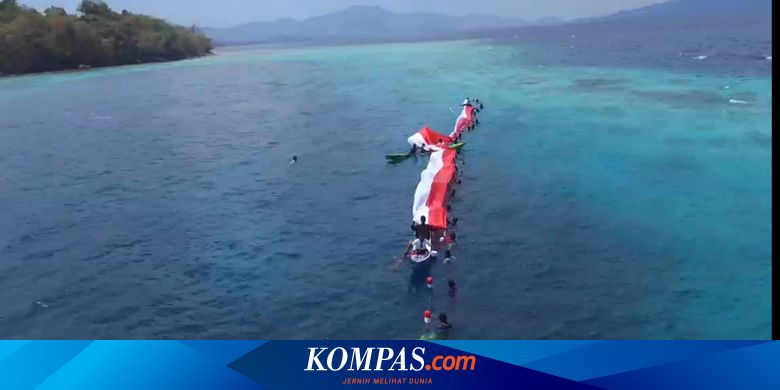 Warga Flores Timur Bentang Bendera di Palung Laut, Peringati HUT Ke-76 RI - Vimarsana News