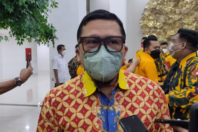 Ketua Komisi II DPR dari Fraksi Golkar Ahmad Doli Kurnia saat ditemui di Kantor DPP Partai Golkar, Slipi, Jakarta, Jumat (12/11/2021) malam.