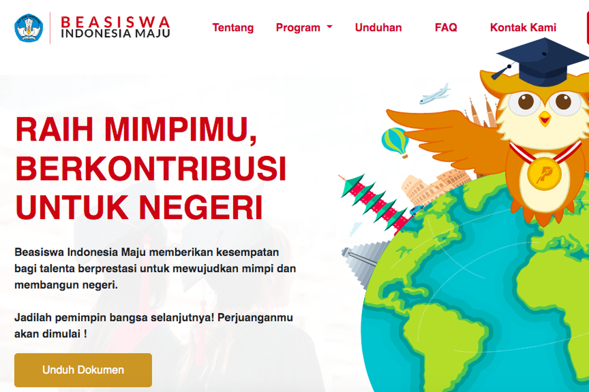 Beasiswa Indonesia Maju 2022 untuk siswa SMA persiapan beasiswa S1 luar negeri.