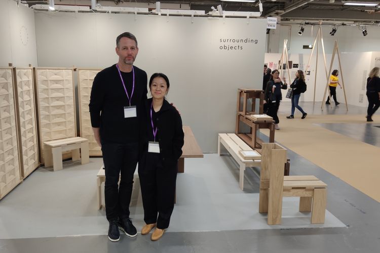 Stephanie Getty, seorang arsitek asal Jakarta, bersama sang suami David Getty, dalam ajang Stockholm Design Week 2020, Selasa (11/2/2020).