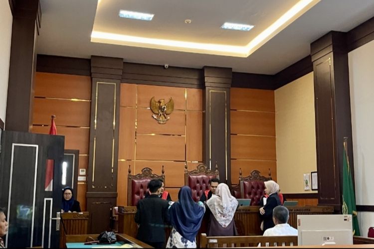 Suasana sidang PK kasus mafia tanah di PN Padang, Senin (26/9/2022)