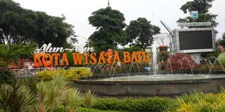 Suasana di Alun-alun Kota Batu, Jawa Timur, Selasa (15/11/2016).