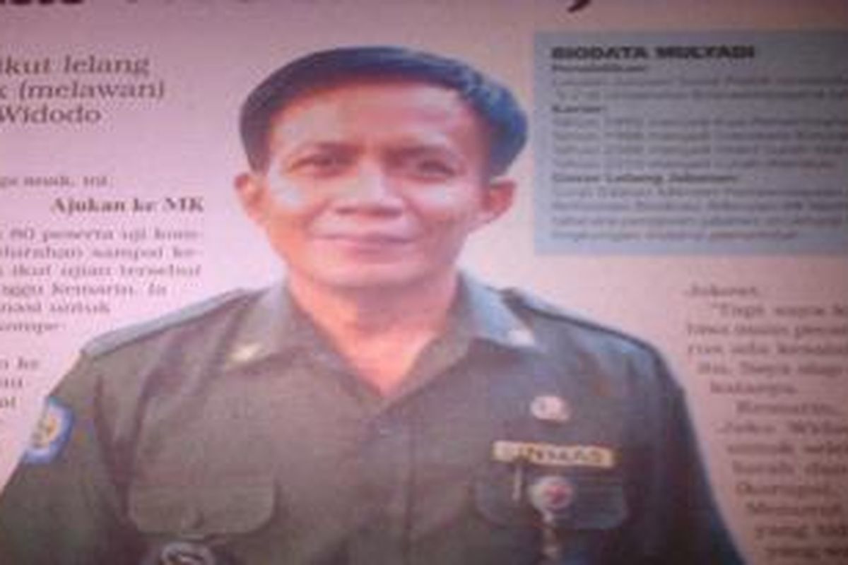 Lurah Warakas, Mulyadi. Dirinya menentang program Joko Widodo mengenai lelang jabatan.