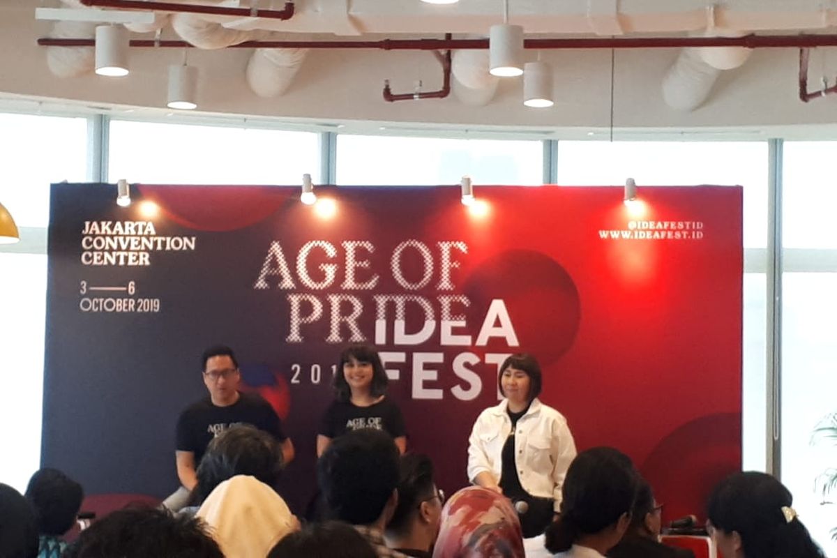 Konferensi pers Ideafest 2019, Rabu (21/8/2019).