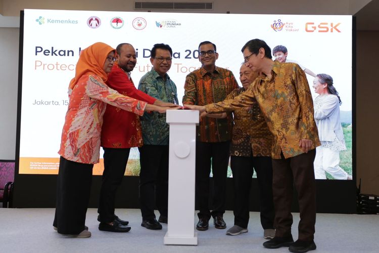Peringatan Pekan Imunisasi Dunia di Jakarta (15/5/2024).