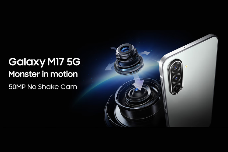 Galaxy M17 5G punya kamera utama 50 MP + OIS.