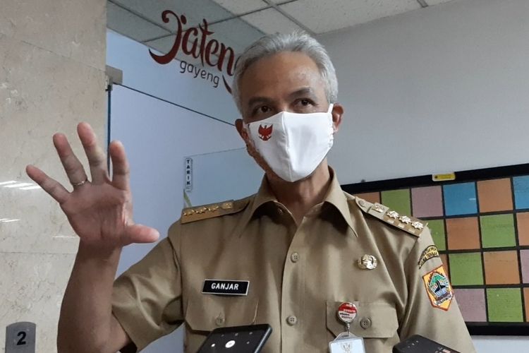 Gubernur Jawa Tengah Ganjar Pranowo saat ditemui di kantornya, Senin (14/9/2020).